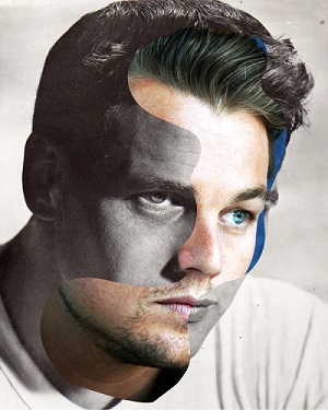 Paul Newman - Leonardo DiCaprio per Then and Now di Marc Ghali